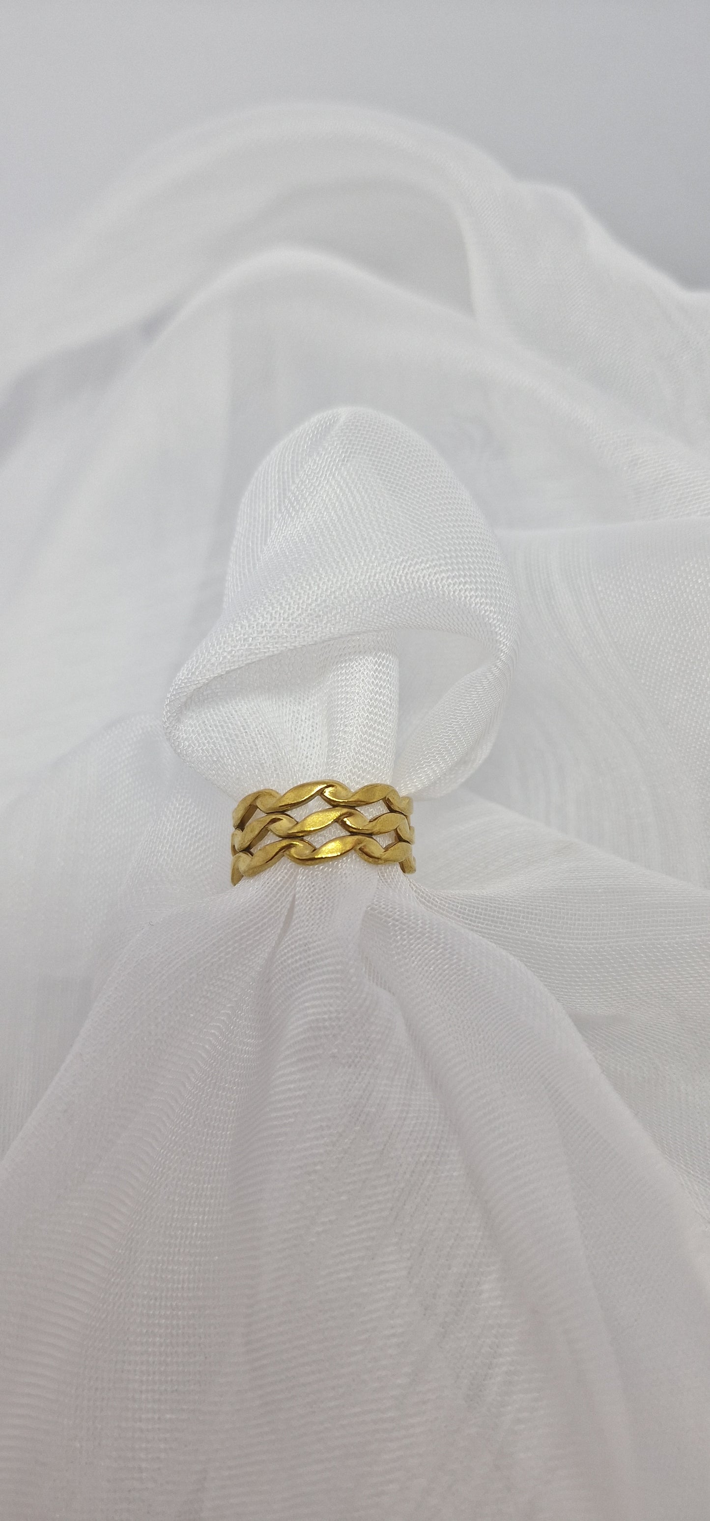 Bague "Louvia" - Acier inoxydable