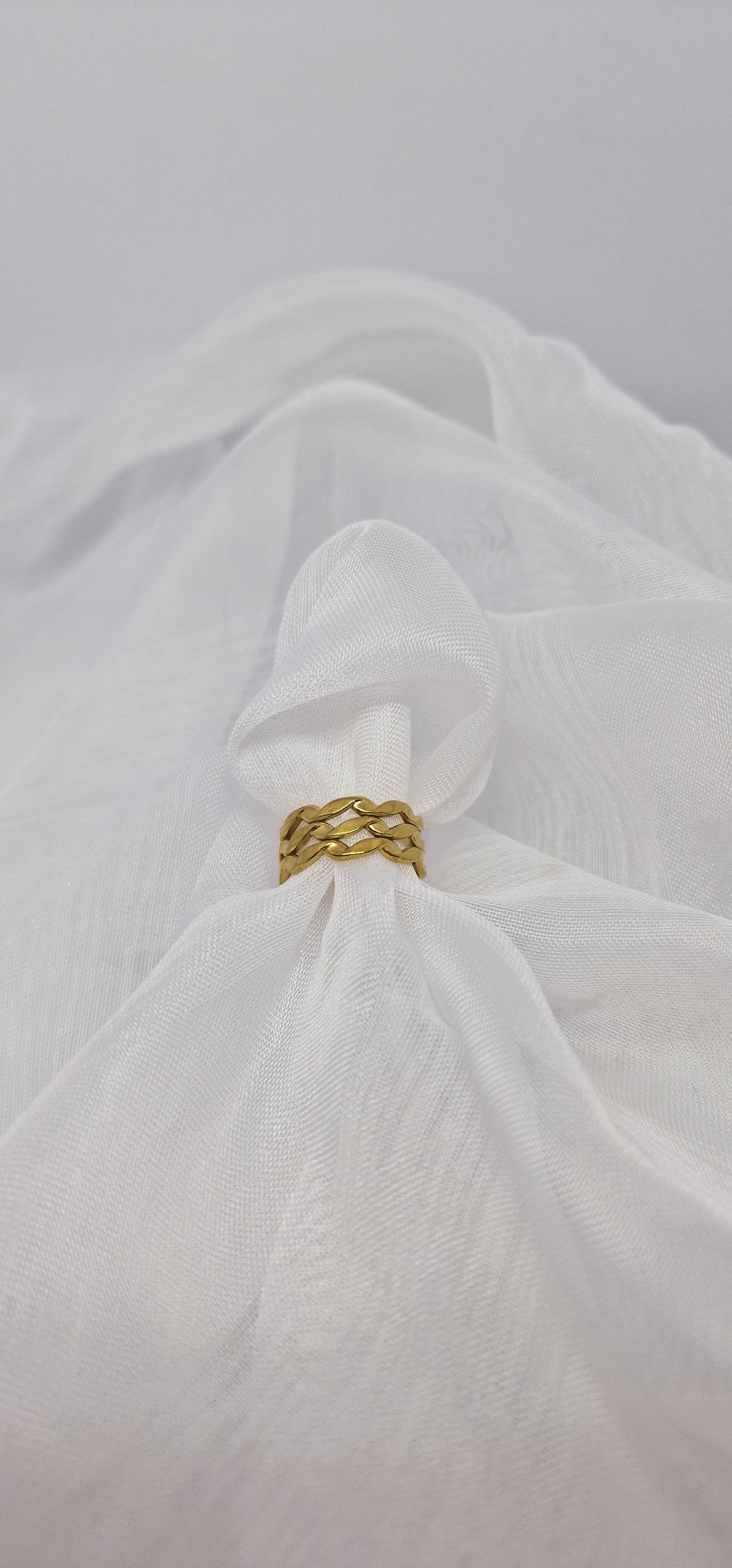Bague "Louvia" - Acier inoxydable