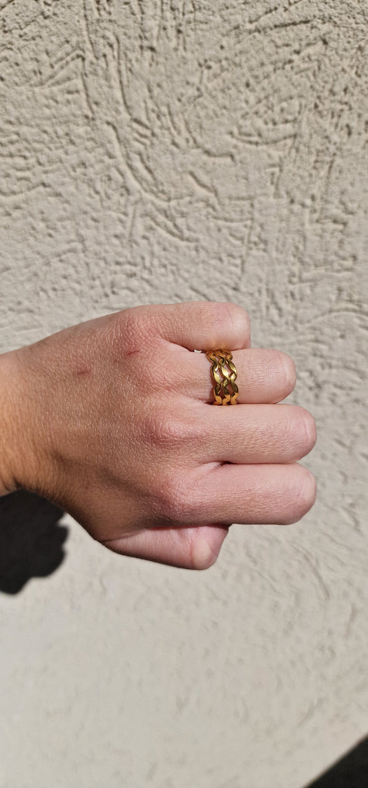 Bague "Louvia" - Acier inoxydable